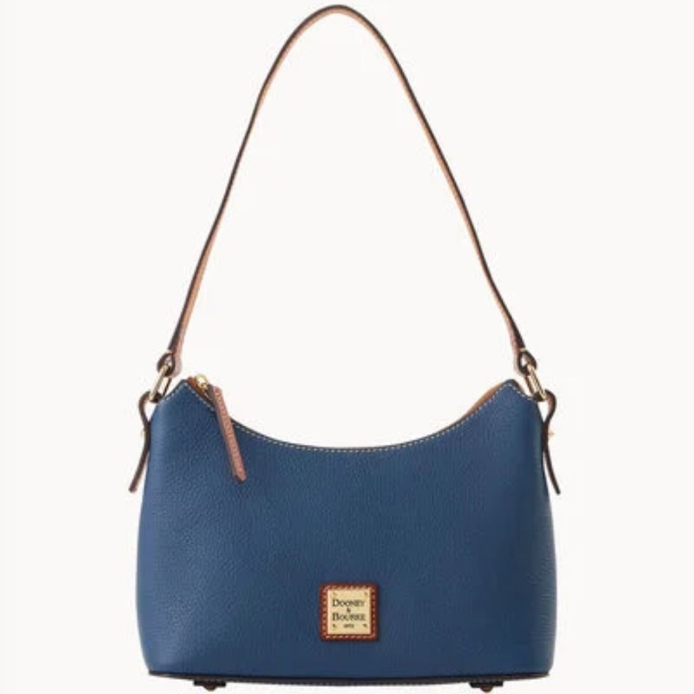 DOONEY & BOURKE French Blue Pebble Grain Leather Baguette Bag - Picture 6 of 13